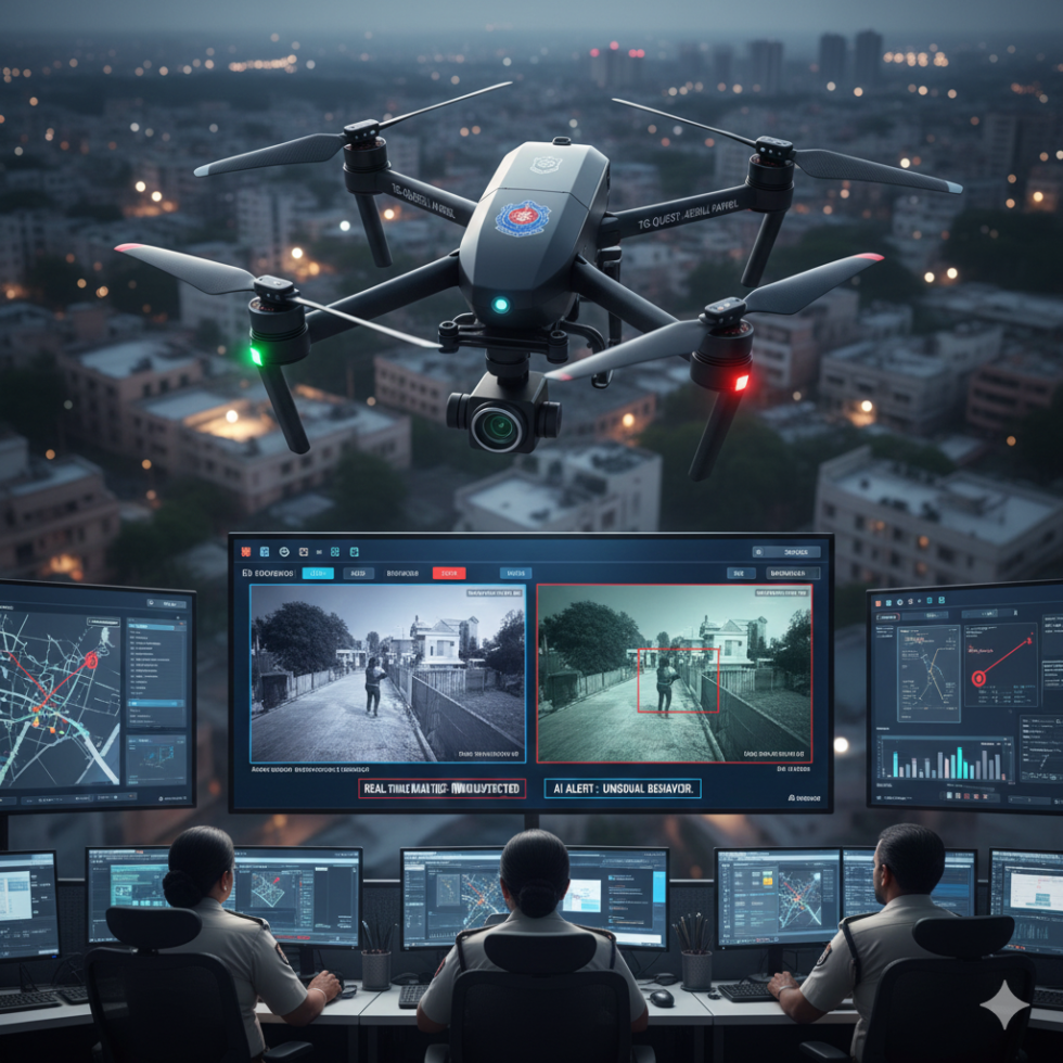 Deccan Alert | Telangana Police Introduce Drone Technology for Aerial Patrol and Emergency Response